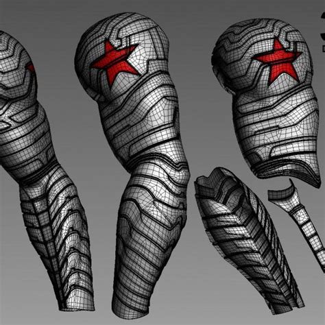 winter soldier arm template|winter soldier arm 3d model.